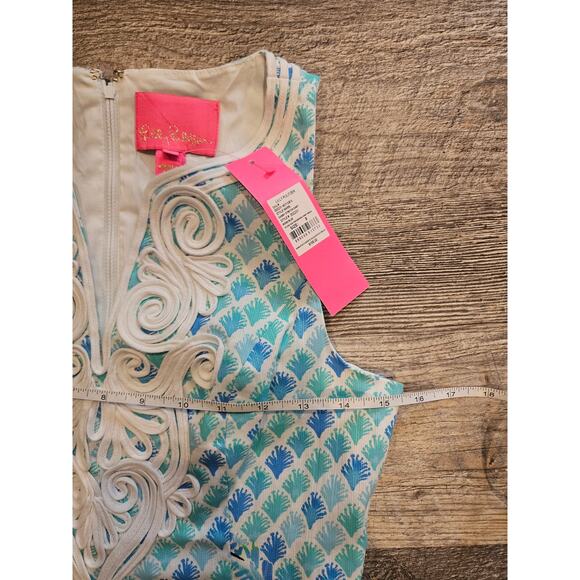 Lilly pulitzer gabby shift stretchy mini shift dress sz 0 xs bondi blue tropical - Picture 2 of 5